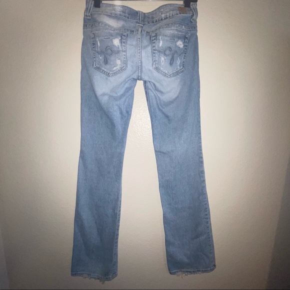 Vintage Guess Daredevil Jeans Distressed Style! Ultra Low Rise Womenβs Jeans! - Picture 7 of 10